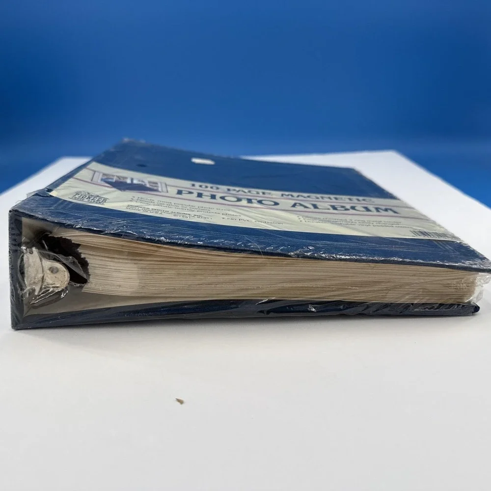 Vtg 1990s Navy Blue Pioneer Magnetic Page Photo Album 10